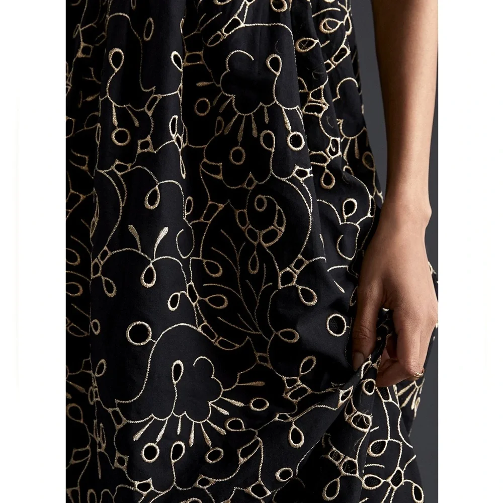 Anthropologie Maeve Eyelet Midi Dress, EUC - Picture 7 of 15